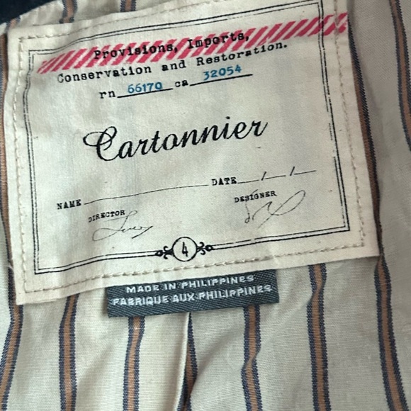 Anthropologie Cartonnier Kentfield Wool Plaid Cropped Blazer Academia Blue Sz 4 - Picture 10 of 11